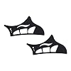 2pcs Eyeshadow Stencils, Black Reusable Eye Makeup Aid Tool Quick Make Up Convenient Makeup Tool Silicone Eyeshadow Assistant for Women