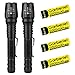 FlashDealer Led Flashlight 2 Pack High Lumen Torch with Rechargeable Battery and Charger for Camping Hiking Outdoor