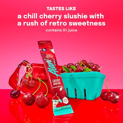 Image of Alani Nu CHERRY SLUSH, Energy Sticks Drink Powder, 200mg Caffeine, Pre Workout Performance with Antioxidants, On-The-Go Drink Mix, Biotin, B Vitamins, Zero Sugar, 5 Calories, 10 Pack