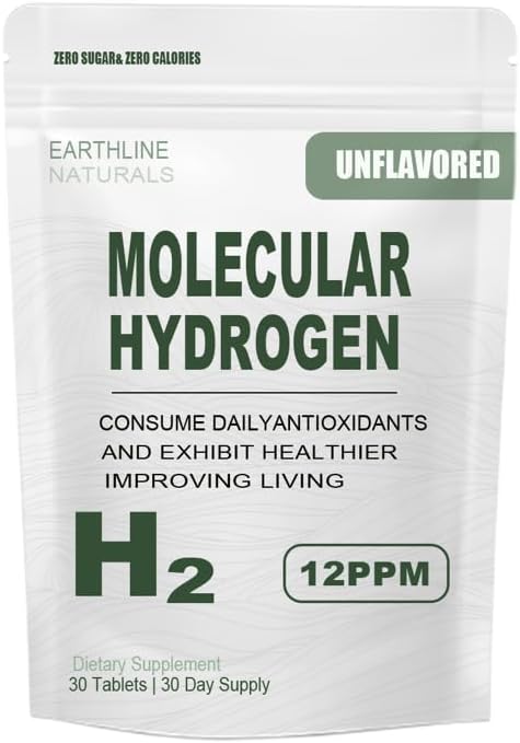 Miniatura 4 de Lazra Earthline Naturals - Tabletas de hidrógeno molecular, sin sabor, 12 PPM, apoya el envejecimiento saludable, la energía celular y la salud