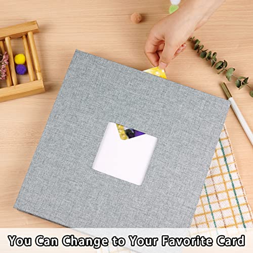 Photo Album Self Adhesive 60 Pages Large Bright Purple Linen Hardcover For 2X3 3X5 4X6 5X7 6X8 8X10 Pictures (11X10.6Inch) With 10 Metallic Pen, Magnetic Scrapbook Album For Your Family And Friends #TOP3