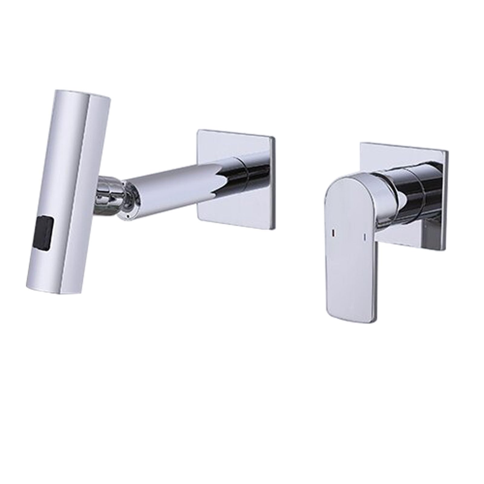 Robinet de lavabo chrome B au fini miroir et fixation murale