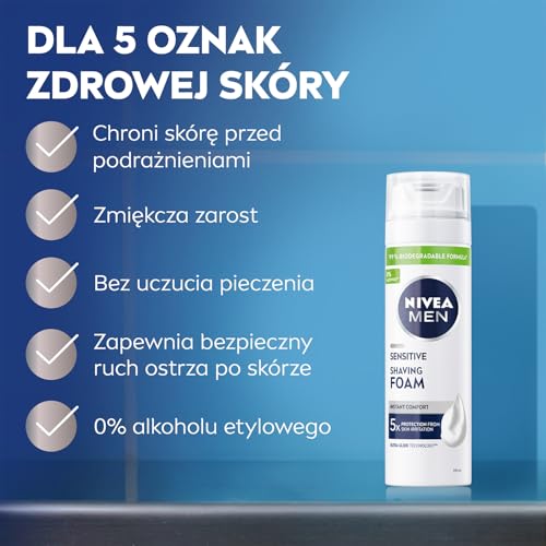 NIVEA MEN Sensitive Beruhigender Rasierschaum für Männer 200 ml
