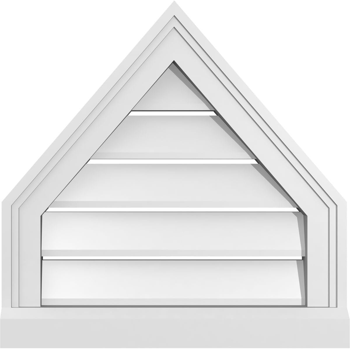 GVSPE18X1803SF-14 Peaked Top Brickmould Sill Frame, Primed Tan Signature Series Surface Mount Gable Vents, 18-in. W x 18-in. H, Unfinished