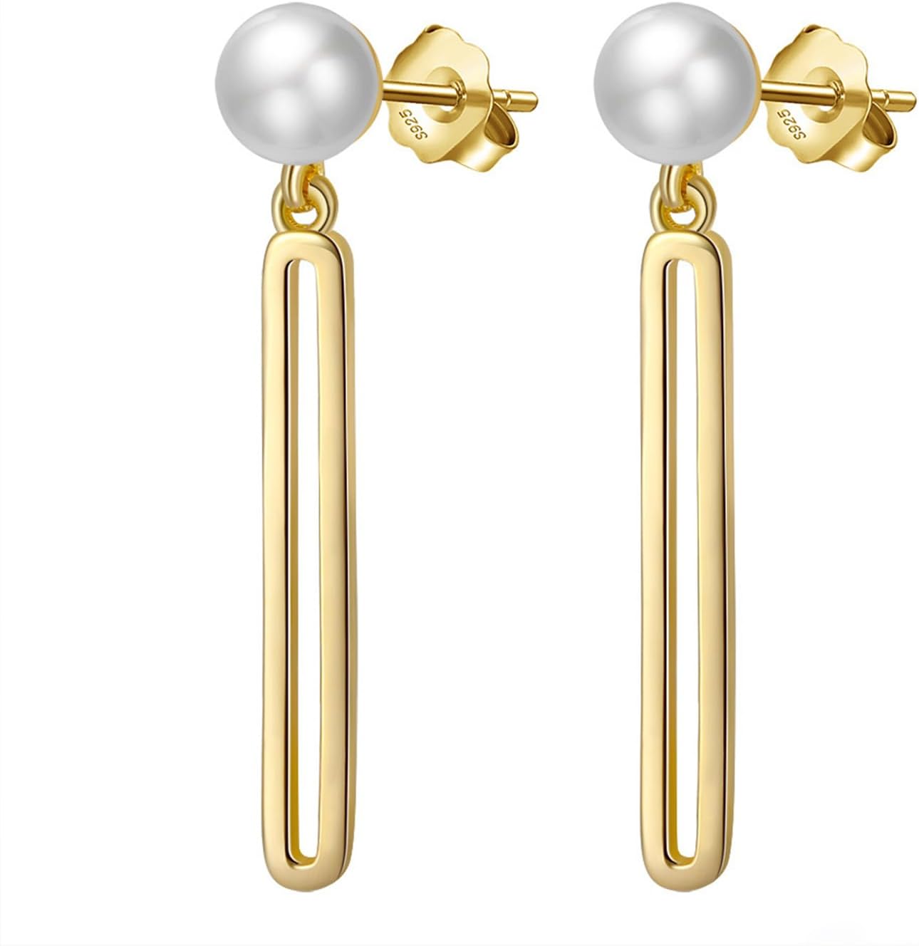 Pearl earrings-Gifts for Women Wife-Gift for Wife Wedding Birthday Anniversary Jewelry-Mom Girlfriend Her Mothers Day Gifts for Mom Women Valentines Day Christmas Day Gifts NO034