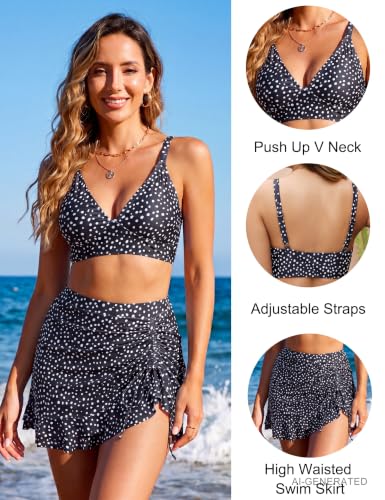 Image of Blooming Jelly Women's High Waisted Bikini Sets Tummy Control Bathing Suit Two Piece Swim Suit 2026 Retro Swimsuit