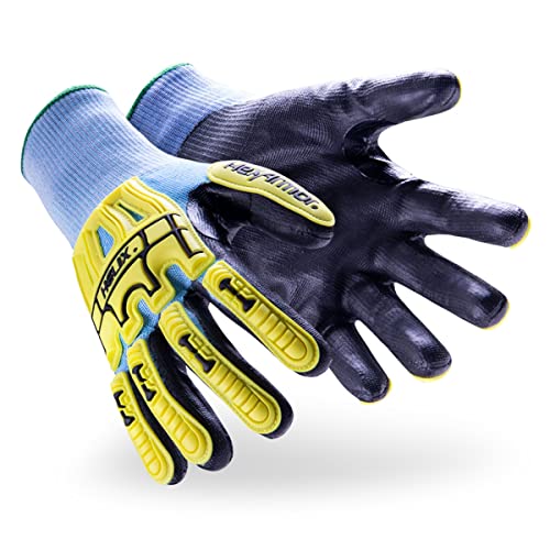 HexArmor Cut-Resistant Impact Protection Polyurethane Palm Knit Work Gloves | Helix® Core 3012 | Large
