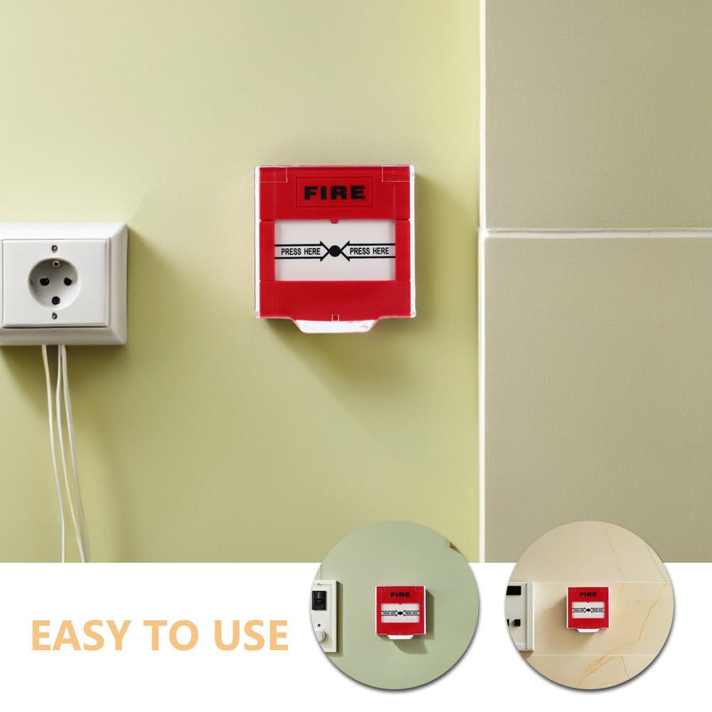 Housoutil Lot De 2 Boutons Alarme Incendie Manuels avec Réinitialisation Rapide Interrupteur d'urgence pour Système De Sécurité Maison Hôtel Bureau