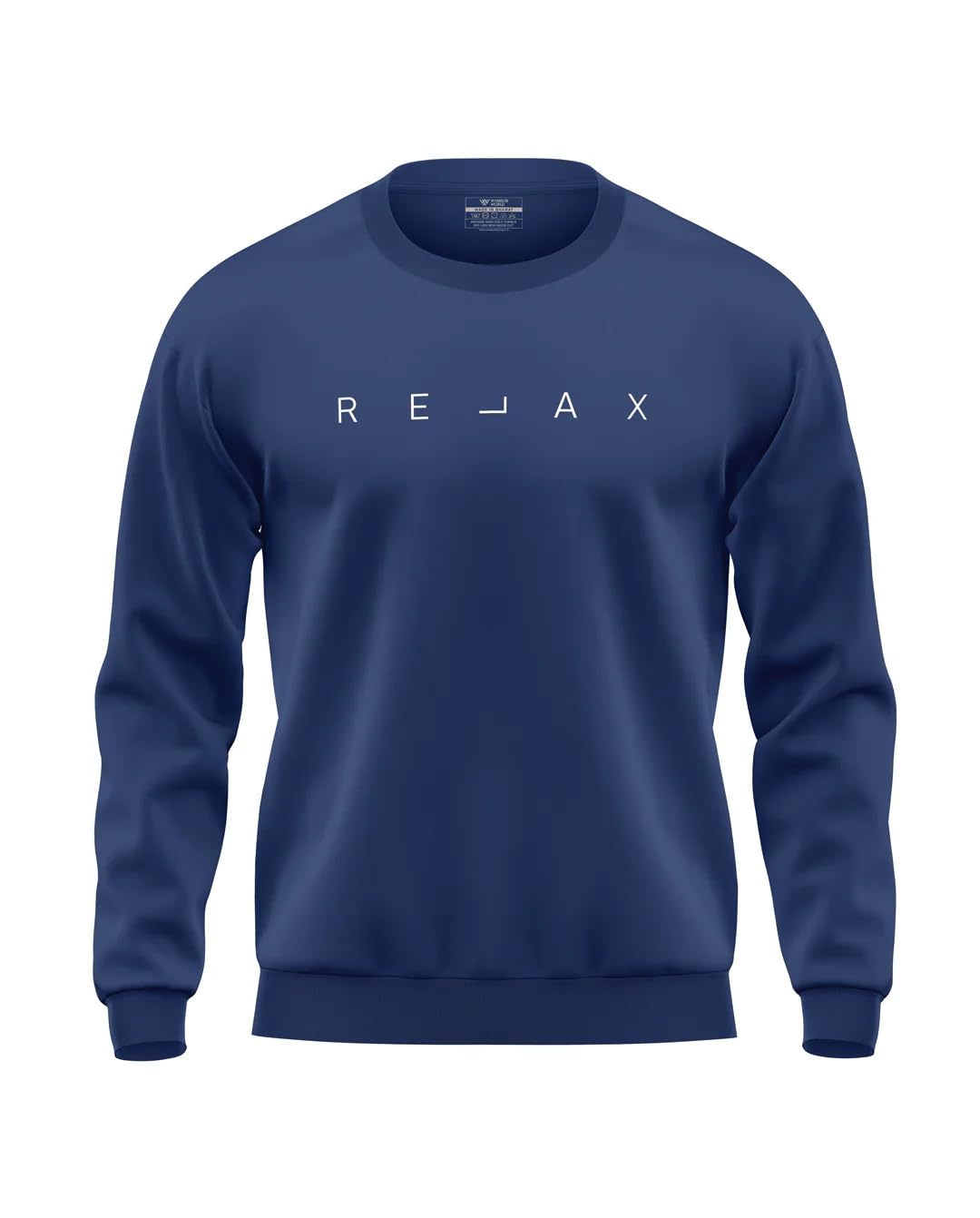 warriorworld Men's Relax Fit 100% Cotton Sweatshirt | Urban Crewneck Pullover | Soft Fabric | Ribbed Hem & Cuffs | Minimalist Streetwear Style-picture-25