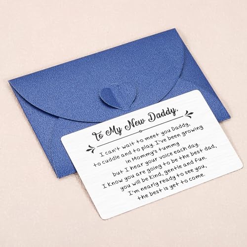 Image of New Dad Gifts First Time, Steel Gender Reveal Card, Valentines Day Gifts for New Dad, Gender Reveal Ideas, Card Gift for Dads, Pregnancy Baby Announcement, First Time Daddy Gift, Dads to Be Giifts