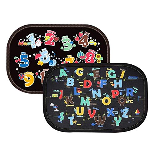 Bespick Car Window Sun Shades for Baby Car Sun Blocker with Cartoon Pattern - Auto Sunshades Protectors - Blocks Harmful UV Rays Sunlight Heat - Protection Your Kids and Pets(2 Pack) (A)