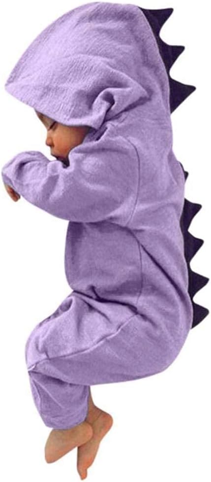 Noubeau Interesting Infant Baby Kids Cartoon Dinosaur Hooded Romper Jumpsuit Layette Sets Clothes