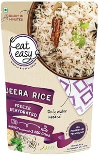 Eat Easy Ready To Eat Jeera Rice - 95gm, Instant Food | Indian Meal, Travel Food | No Preservatives, No Added Artificial C Price In India