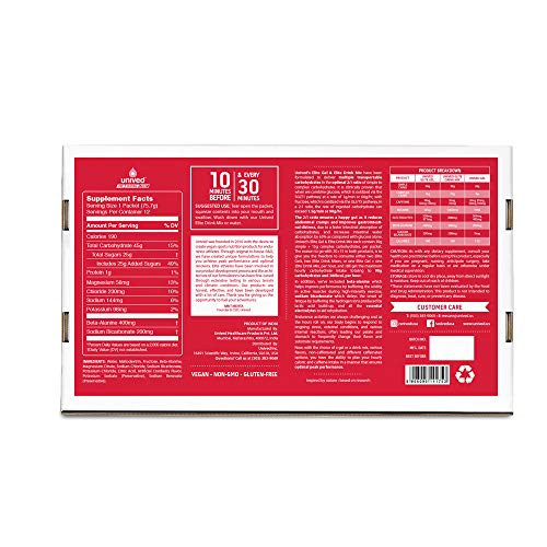 Image of Unived Elite Gel, 2:1 Carbohydrate Ratio, 45g Carbs, 528mg Electrolytes, 400mg Beta-Alanine, 200mg Sodium Bicarbonate, Sports Nutrition Energy Gel, Vegan & Gluten-Free, Berry Blast, 190kcal