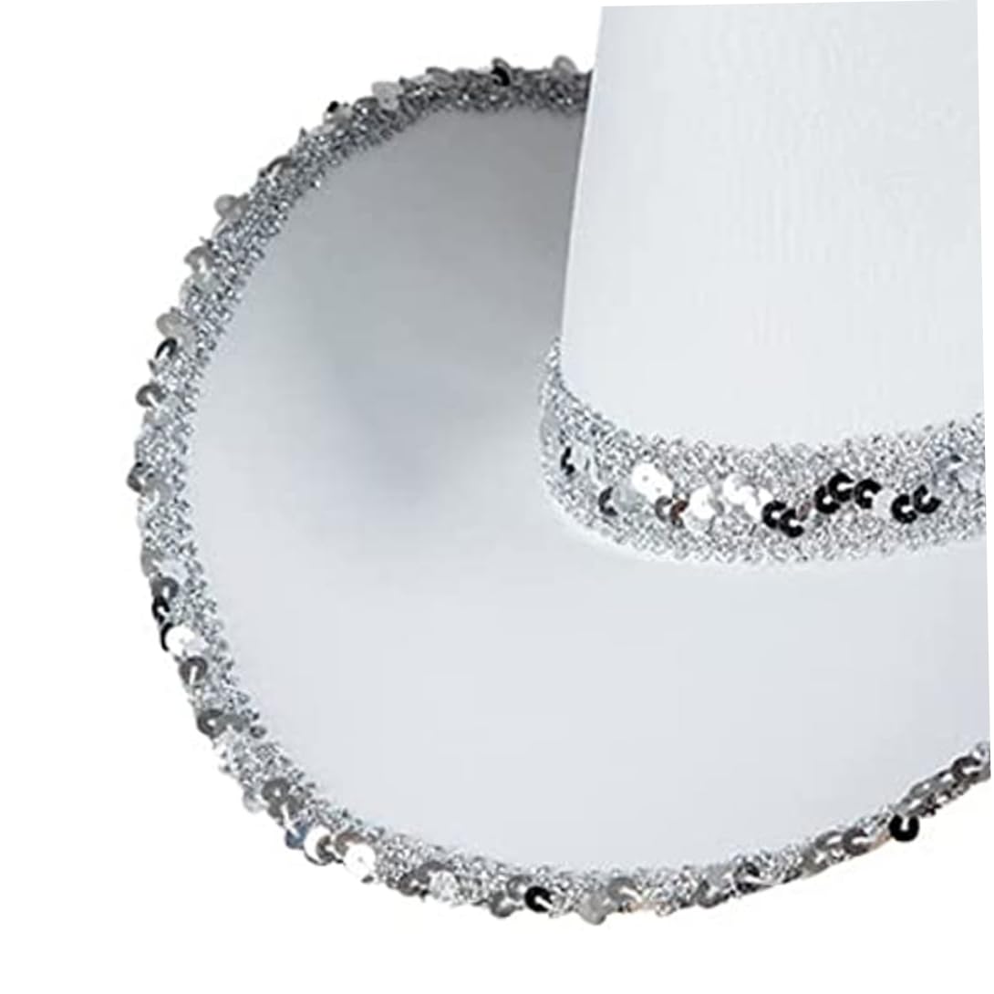 Cappello da Cowboy texano per Adulti, Bianco, Accessorio per Feste in Maschera, Unisex, Ottimo Rapporto qualità-Prezzo.