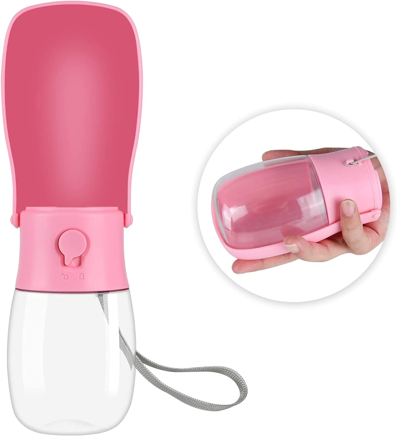 Dog Water Bottle - Foldable Dog Water Dispenser for Walking with Dog Waste Bag, Portable Pet Water Bottle for Travel, BPA Free Water…
