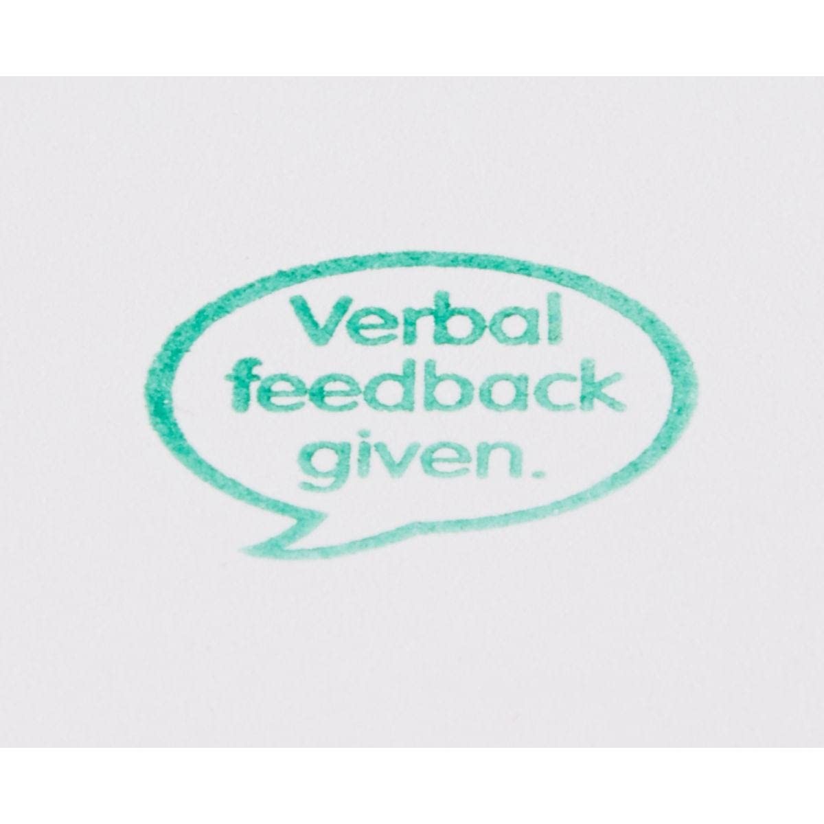 Xstamper Xclamations Verbal Feedback Teacher Stamp (Impression Size: 22mm). Pre-Inked Stamper for Marking School Work Refillable Ink Stamps with Protective Dome - Image 2