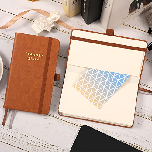 Pocket Calendar 2023-2024 - Pocket Planner 2023-2024 From July 2023 To June 2024, Weekly Monthly Planner 2023-2024 With Calendar Ribbons, Premium Thicker Paper, Pen Holder, Inner Pocket And Note Pages, 6.4'' X 3.8'' #TOP1