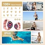 Smart Watch for Men Women Fitness Tracker with 100+ Sport Modes,Activity Trackers for iOS/Android Waterproof/Heart Rate/Sleep/Steps Monitor/Pedometer Monitor Monitor (Pink) - Image 3