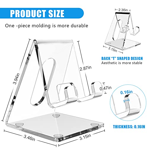 Acrylic Cell Phone Stand For Desk, Phone Holder For Office, Portable Phone Holder, Compatible With Iphone 14 13 12 11 Pro Xs Max Xr 8 7 6S Plus, Samsung S20+ Note10, Tablets（1Pack） #TOP1