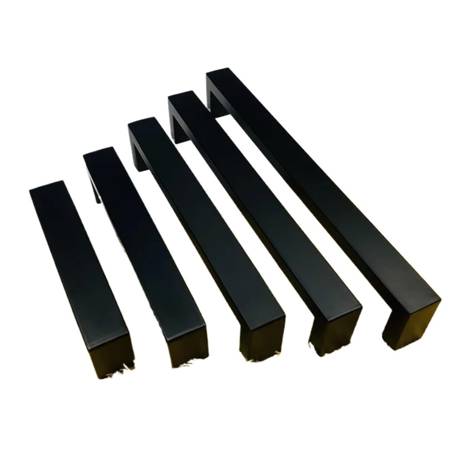 12 pomos largos for muebles, color negro mate Tiradores De Cocina(160mm)