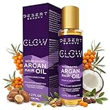 Desert Beauty Argan Oil, 4 oz, Hair Oil Treatment for Dry Damaged Hair, Leave-in Conditioner, Hydrating, Strengthens, Natural, Cruelty Free