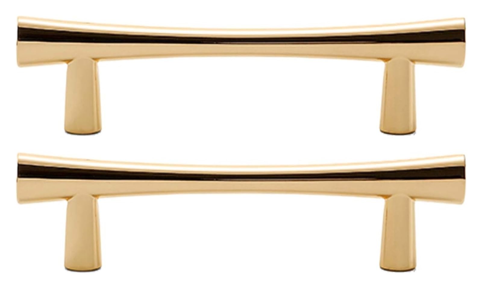 VOPLIVAT Kitchen Cupboard Handles, 2 Bow Cabinet Pulls, Zinc Alloy, Golden, Multiple Sizes(Hole Distance 96mm)