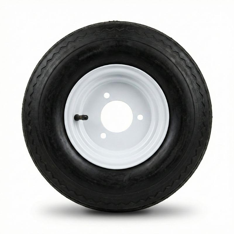 Roue complète 480x8 8" - 3 Trous - Entraxe 95mm - Déport 0 - Pour remorque - 8 pouces - Largeur 4,8 pouces - Indice de vitesse N 140km/h - Indice de charge 62 (265kg)