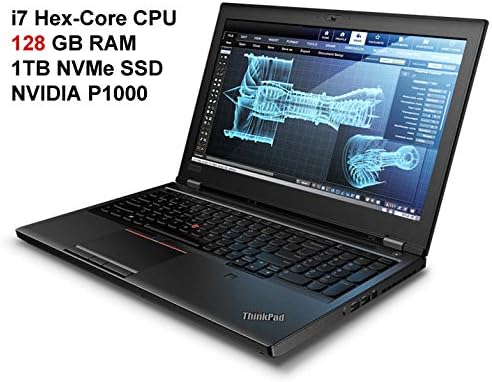 LA Lenovo ThinkPad P52 Laptop Computer 15.6 Inch FHD IPS Display 1920x1080, Intel HexaCore (6 cores) i7-8750H, 128GB RAM, 1TB NVMe SSD, NVIDIA P1000, W10P, Backlit Keyboard, Fingerprint Reader