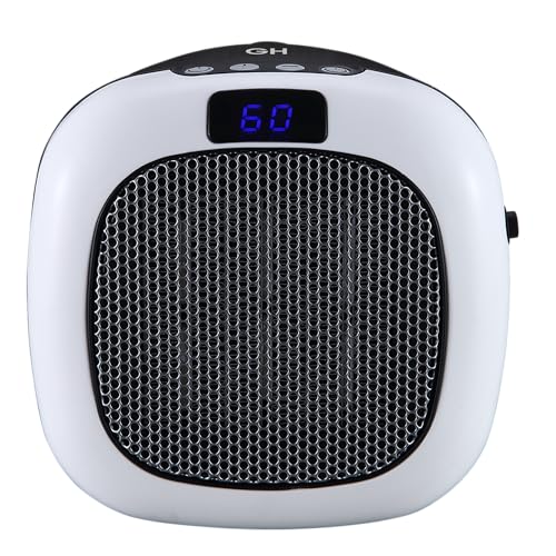 Good Housekeeping 750-Watt Plug-in Wall Mount Electric Space Heater with Adjustable Thermostat, Timer & Overheat Safety Protection