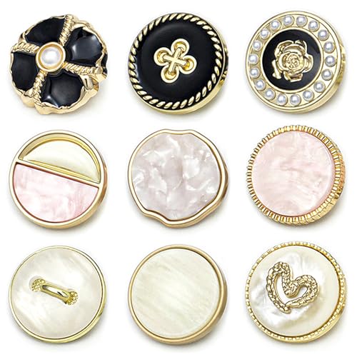 YUANHEHE Lot de 9 boutons de fleurs en cristal strass, perles artificielles, pour bijoux, vêtements, sacs, chaussures, robe de mariée DIY