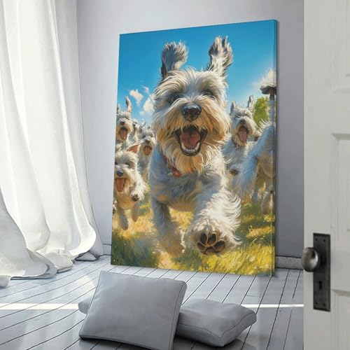 Peintures sur toile Schnauzer de qualité premium 40x60
