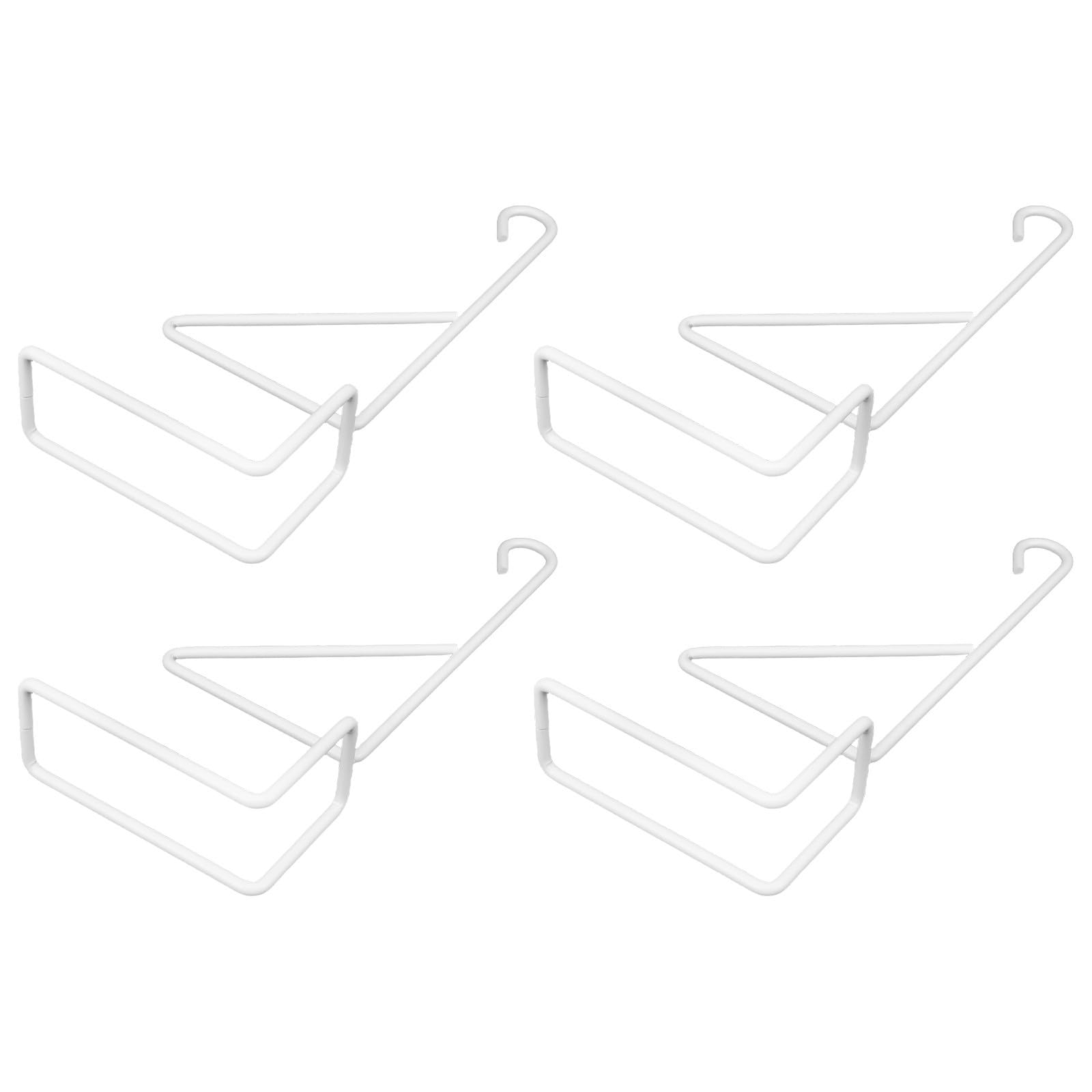Gancho de pared de hierro blanco pack de 4 soporte resistente 26x12 cm para plantas exterior
