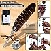 Trustela Feather Quill Pen Set - Calligraphy Dip Pen Set Includes Big Feather Pen With 18 Calligraphy Nibs And Pen Holder In A Gift Box For Writing And Antique Desk Decor (NaturalFeather)