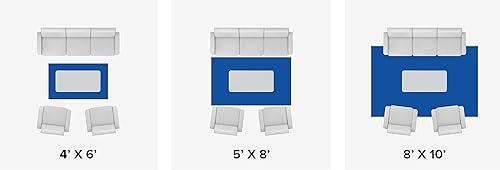 Miniatura 8 de Yafa Home Fashion Alfombra moderna y contemporánea con diseño de remolinos, lujosa, elegante y de moda (amarillo, 5 pies x 7 pies)