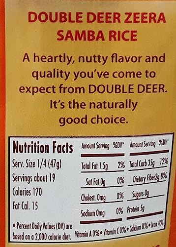 Image of Double Deer Zeera Samba / Seeraga Samba Rice / Jeera Samba / Gobindo Bhog