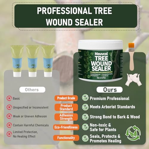 Image of Tree Wound Sealer & Dressing, 500g Tree Pruning Sealer for Cut, Damaged Bark, Grafting - Effective Tree Repair Sealant for Shrub, Bonsai, Rose, Orchard | Horticulture Grade Seal Formula