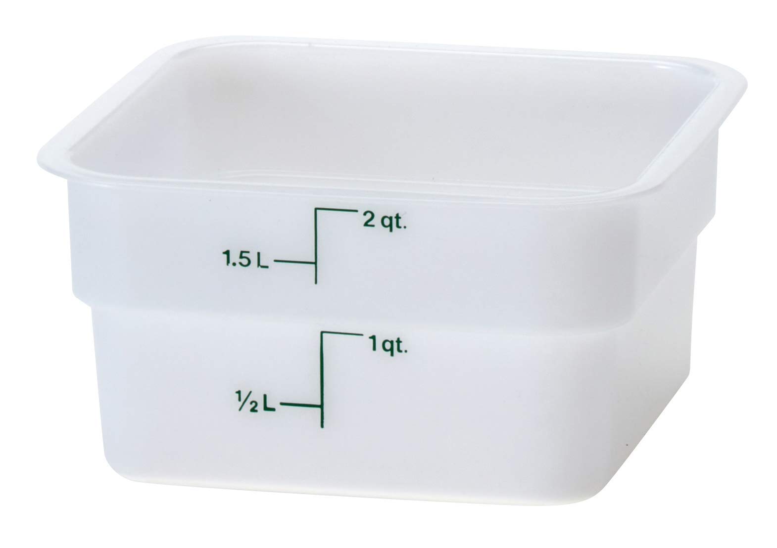 Cambro 2SFSP148 Square 2 Quart Poly White Case of 6