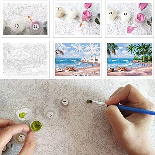 HitTopss DIY Malen Nach Zahlen-Vorgedruckt Leinwand-Ölgemälde Geschenk für Erwachsene Kinder Kits Home Haus Dekor… – Bild 4