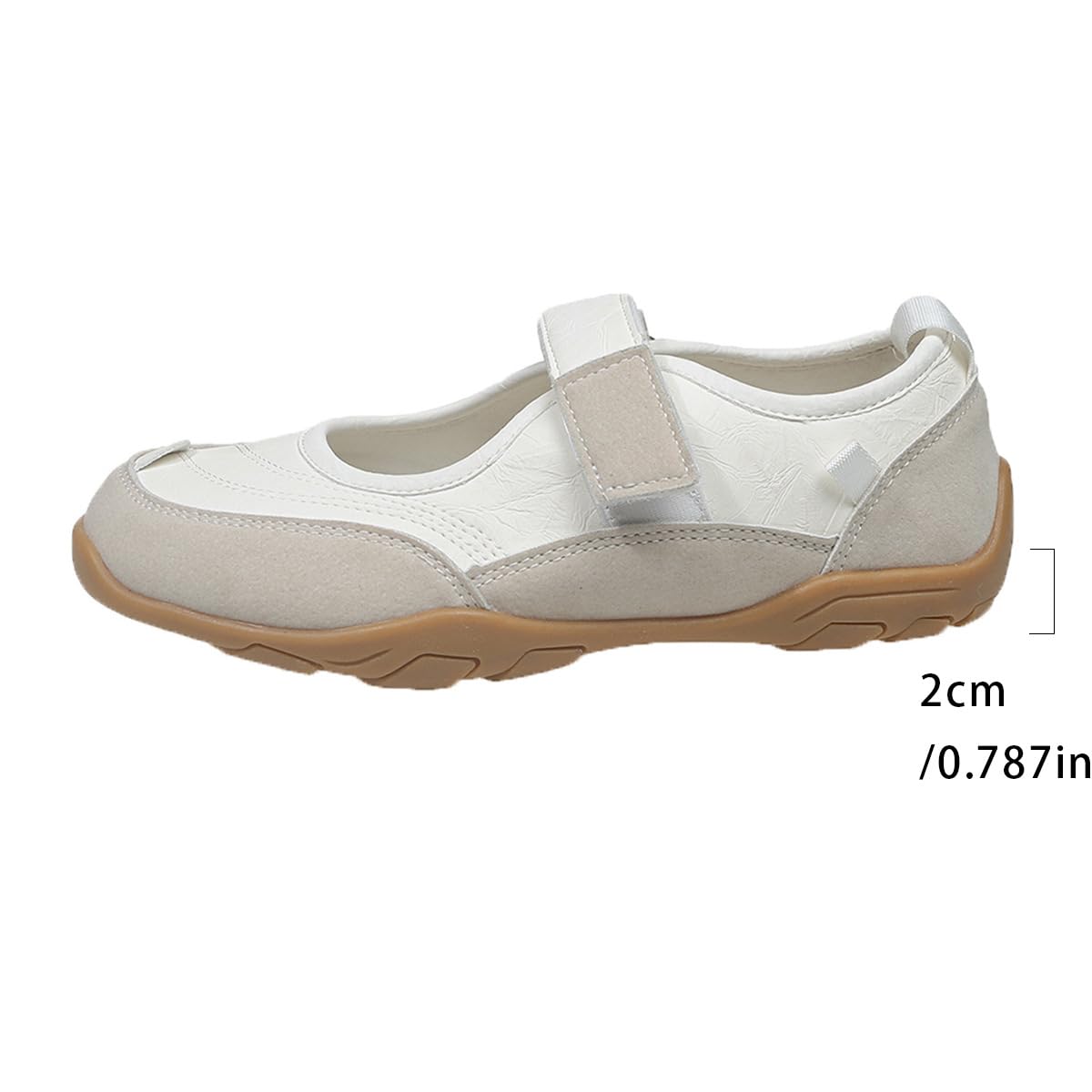 Scarpe da ginnastica Mary Jane da donna, in tela, casual, da passeggio, bianco, 38.5 EU | Scarpe da ginnastica da donna Mary Jane, leggere, con cinturino regolabile, comode scarpe da passeggio