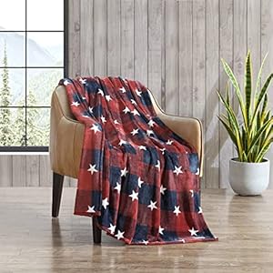 Eddie Bauer Throw Blanket Ultra Soft Plush Fleece Bedding Home Decor for All Seasons 50 x 70 Americana Plaid Red