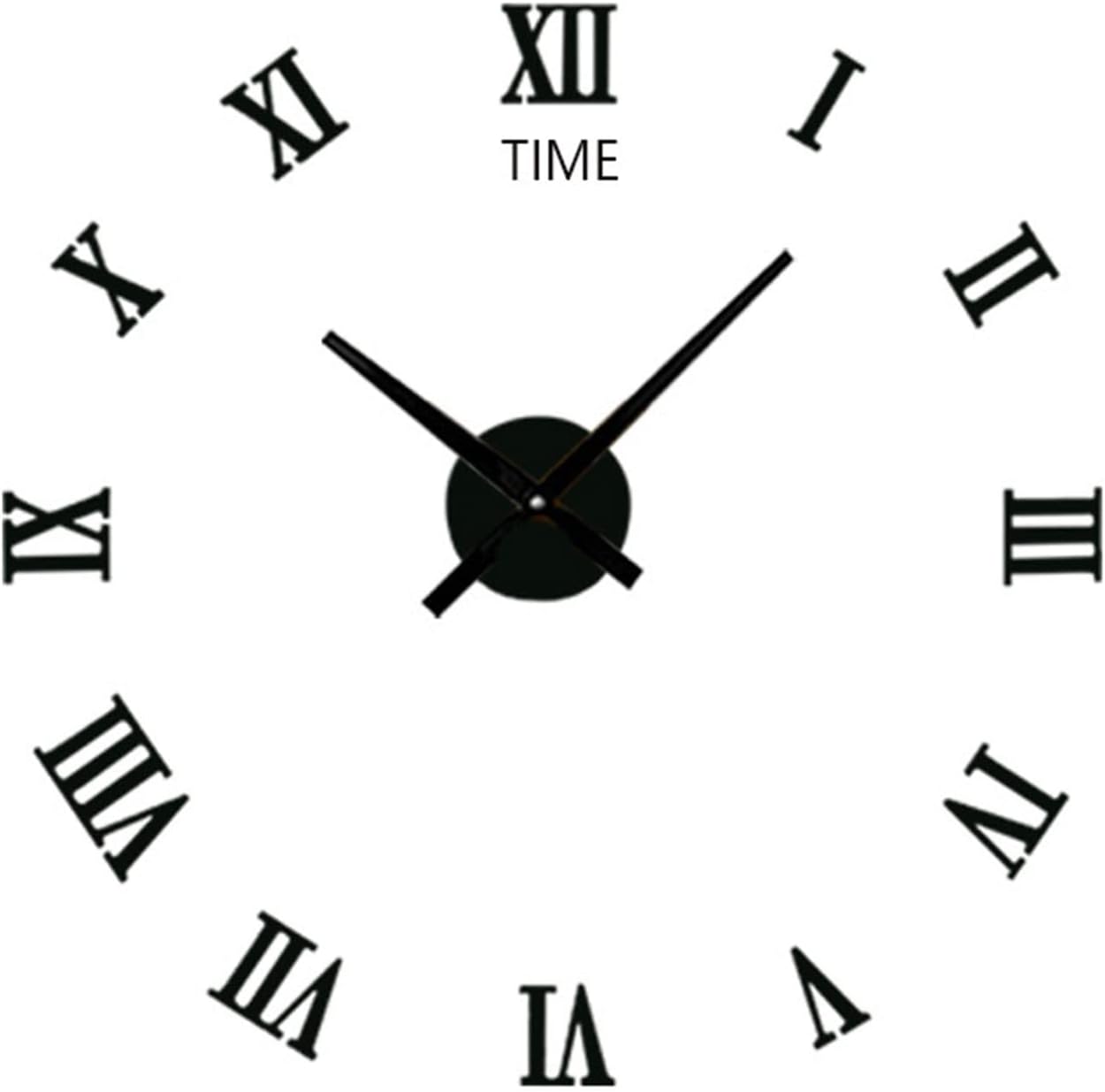 Verdant TouchHome Wall Clock Wall Clock Silent 3D Modern Black Acrylic DIY Self Adhesive Wall Clock for Living Room Home