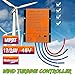 48V MPPT Wind Turbine Charge Controller 10A-40A, 100W-10,000W, 12V/24V Auto Match, IP67 Waterproof, Universal Generator for Renewable Energy (Yellow)