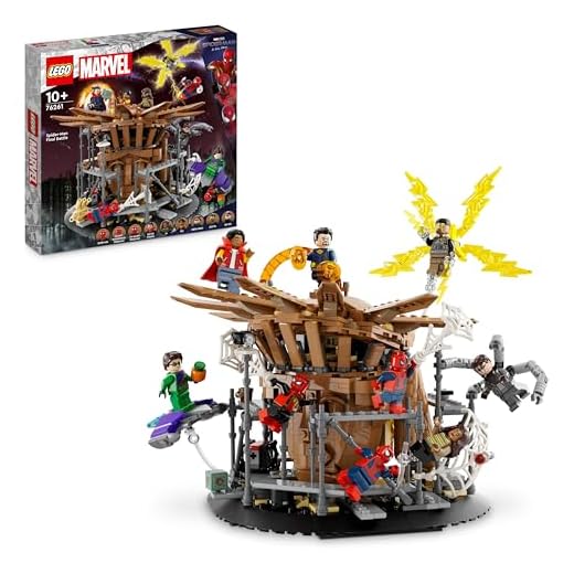 LEGO Marvel Spider-Mans Showdown Set, Spider-Man: No Way Home, with 3 Peter Parker Mini Figures