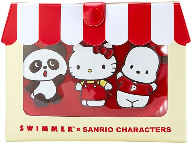 Sanrio Mirror & Comb Set SWIMMER x SANRIO CHARACTERS 760871 Sanrio Characters 4.3 x 5.6 x 0.6 inches (11 x 14.2 x 1.5 cm) Character