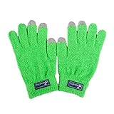 Doux et chaud DIY PARK Gants d\'hiver Chaud Unisexes pour Homme et Femme en Tricot Doux pour Écran Tactile, Flash Vert., Taille Unique