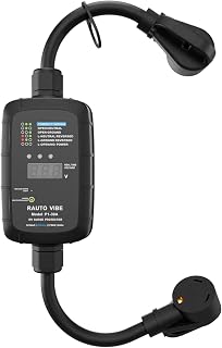 RV Surge Protector 30 Amp LED Digital Display Real Time Voltage State Power Defender with Protection Circuit Analyzer 125VAC