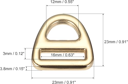 Miniatura 7 de uxcell Ajustador de hebilla triangular, ajustable de anillos en D, triángulo con clip giratorio de barra para correas de bolsa de cincha