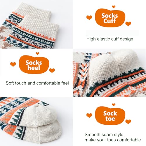 ICEIVY 5-Pair Women's Wool-Blend Winter Socks - image 3