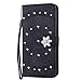 Produktbild Homikon PU Leder Hülle Retro Mandala Blume Schutzhülle Brieftasche Bookstyle Glitzer Strass Diamant Handyhülle Kunstleder Silikon Tasche Flip Case Kompatibel mit Samsung Galaxy J7 2017 - Schwarz